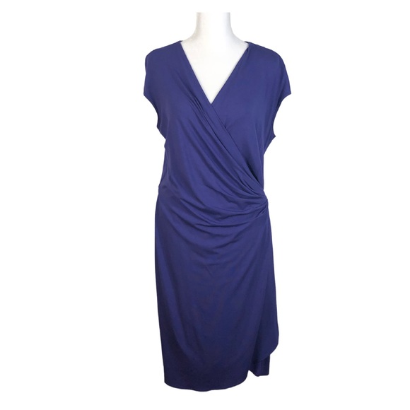 SOLD TOMMY BAHAMA Sz M Tambour Wrap Dress Purple - Picture 4 of 12